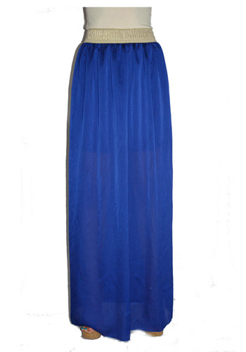 Цветная летняя юбка синяя шифон.Летняя юбка Dresscode f.g.