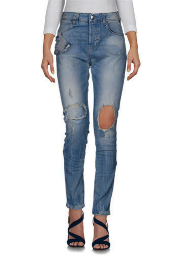 Женские джинсы рваные с завышенной талией MET купить