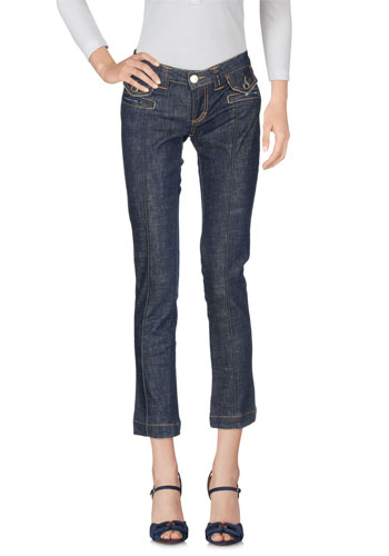 Женские джинсы тёмно-синие со стрелками, низкая талия, укороченные Yes London фото hot-sale.com ua