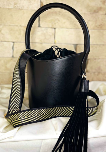 Жіноча сумка-відро фото Женская сумка-ведро Италия кожа купить Киев