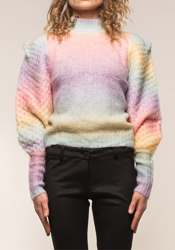 Женский короткий свитер с горлом модный. Оверсайз женский свитер тёплый купить дешево Украина 2024