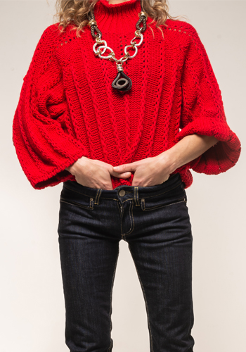 Купить свитер оверсайз крупной вязки Украина дешево. Короткий женский свитер с горлом купить 2023
